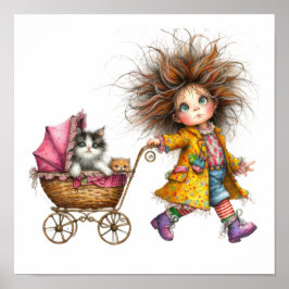 Vacker konstaffisch poster