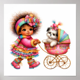 Vacker Konstaffisch Poster