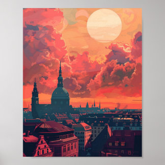 Vacker Köpenhamn Danmark Poster