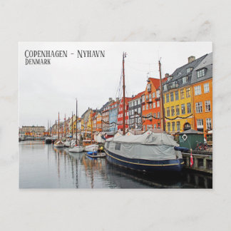 Vacker Köpenhamn/Nyhavn/Danmark vykort! Vykort