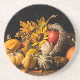 Vacker kornucopia fylld med höstgurkor underlägg