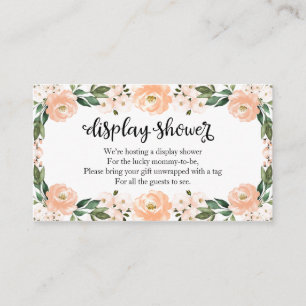 Vacker körsbärsblommande baby shower-visning dusch tilläggskort