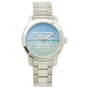 Vacker kristen bibel Verse Strong Beach Armbandsur