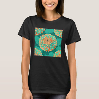 Vacker Krysantemum Blomma Illustration Unik Kvinn T Shirt