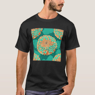 Vacker Krysantemumblomma Illustration Unik Kvinn T Shirt