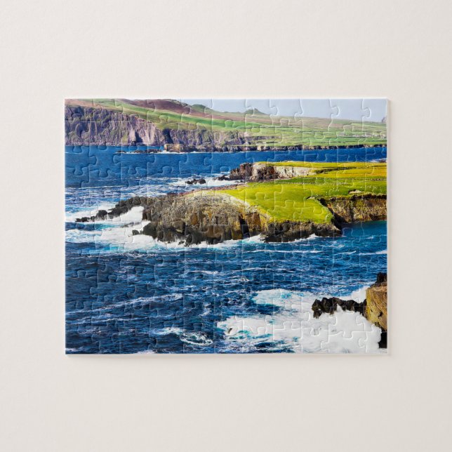 Vacker kustnära Irland Pussel (Horisontell)