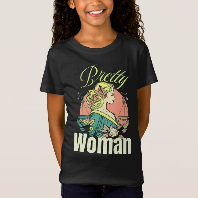 Vacker kvinna – fängslande skönhetsillustration t shirt (Framsida)