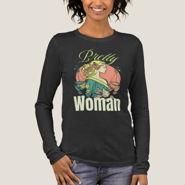 Vacker kvinna – fängslande skönhetsillustration t shirt (Framsida)