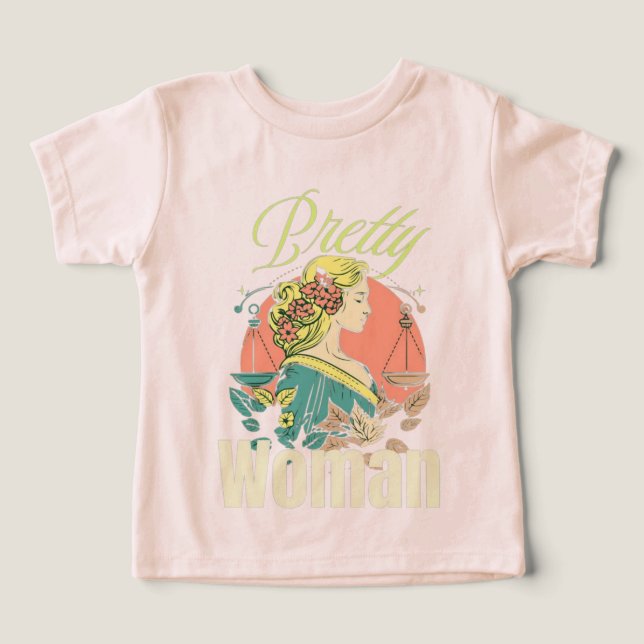 Vacker kvinna – fängslande skönhetsillustration t shirt (Design Framsida)