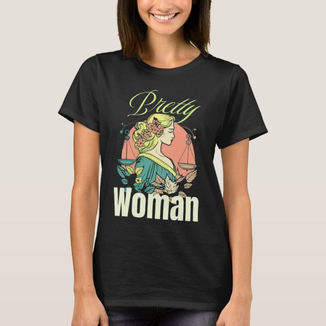 Vacker kvinna – fängslande skönhetsillustration t shirt (Framsida)