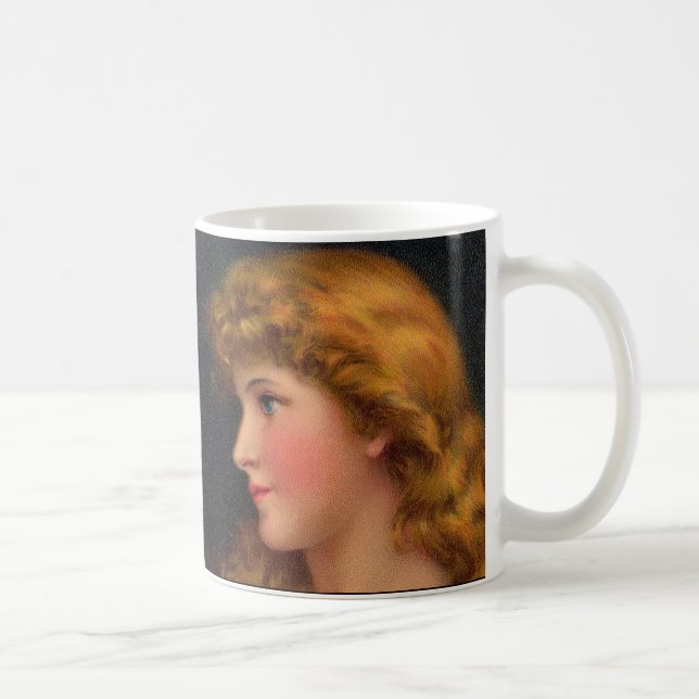vacker kvinna från 1800-talet kaffemugg (Höger)