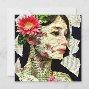 Vacker kvinna konstcollage