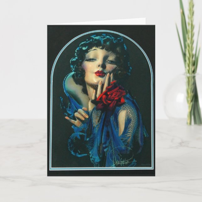 vacker kvinna på 1920-talet kort (Framsida)