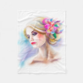 vacker kvinna porträtt mode fleecefilt