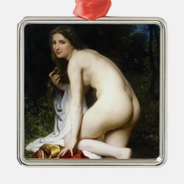 Vacker kvinnlig soldat (av Bouguereau) Julgransprydnad Metall (Framsidan)