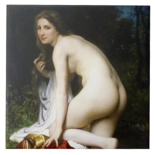 Vacker kvinnlig soldat (av Bouguereau) Kakelplatta