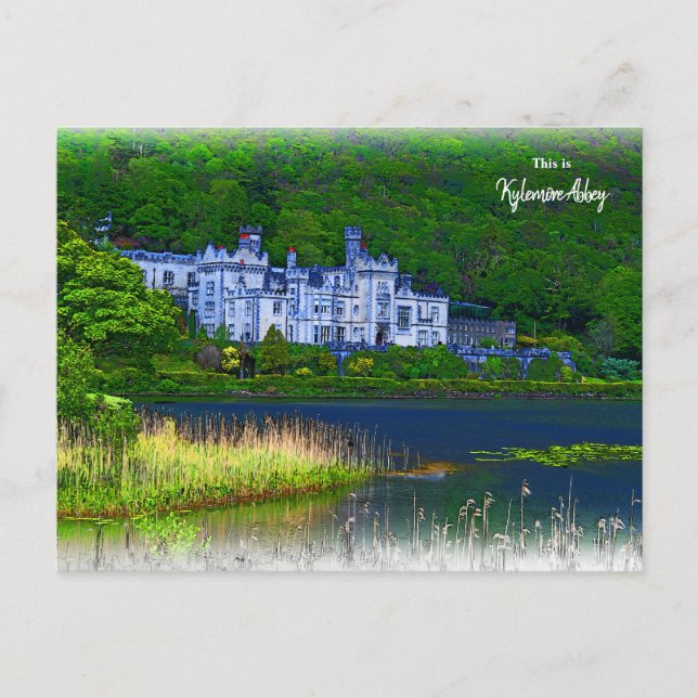 Vacker Kylemore Abbey, Irland Vykort (Framsida)