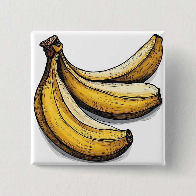 Vacker läcker banan knapp (Framsida)