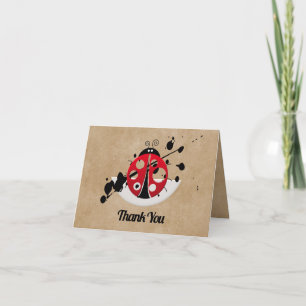 Vacker Ladybug - tackkort