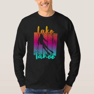 Vacker Lake Tahoe Vintersolnedgång T Shirt