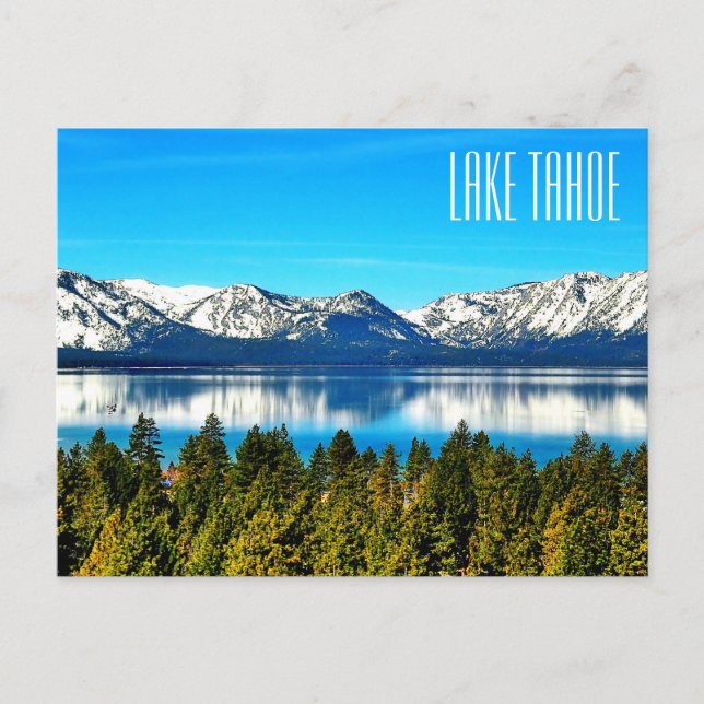 Vacker Lake Tahoe vykort (Framsida)