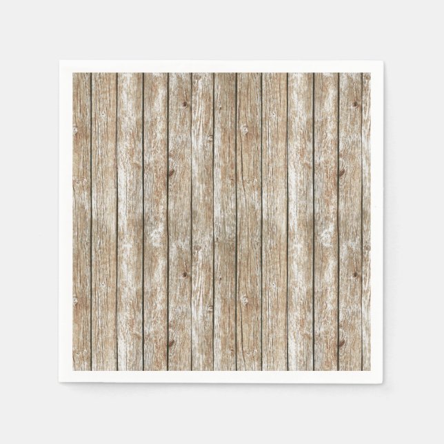 Vacker Land Shabby chic Rustic Wood Pappersservett (Framsidan)