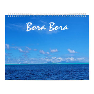 Vacker landskapsfotografering från Bora Bora Kalender