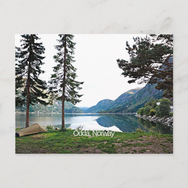 Vacker landskapsfotografi av Odda, Norge Vykort (Framsida)