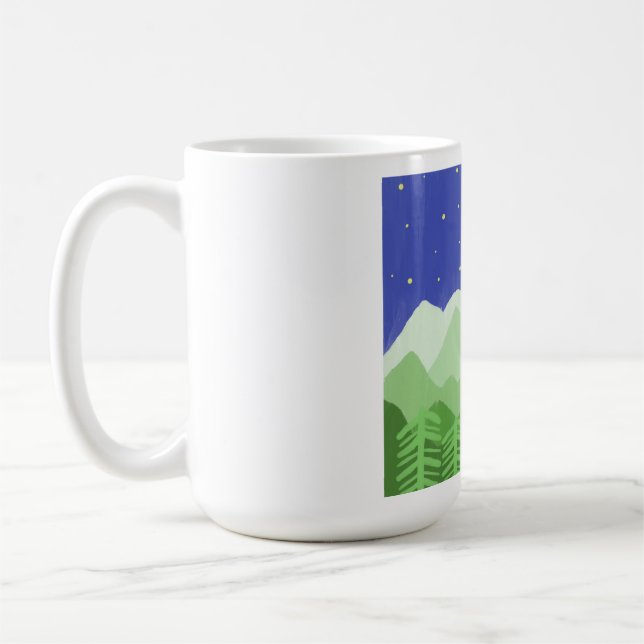 vacker landskapskonst kaffemugg (Vänster)