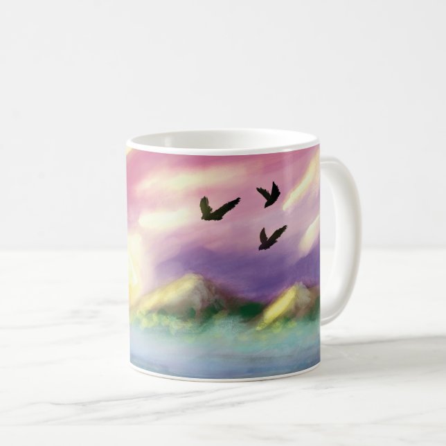Vacker landskapsmugg kaffemugg (Framsida höger)