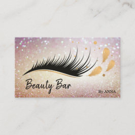 vacker, lång lash Extension Makeup Feather Visitkort
