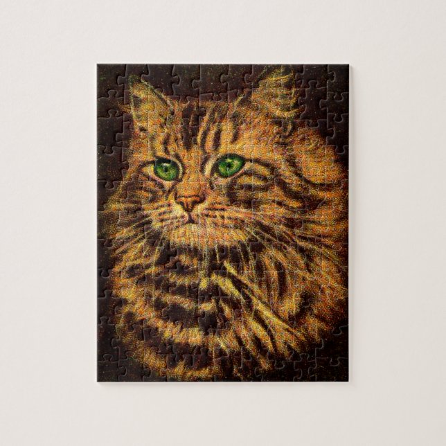 vacker, långlivad tabby katt pussel (Vertikal)