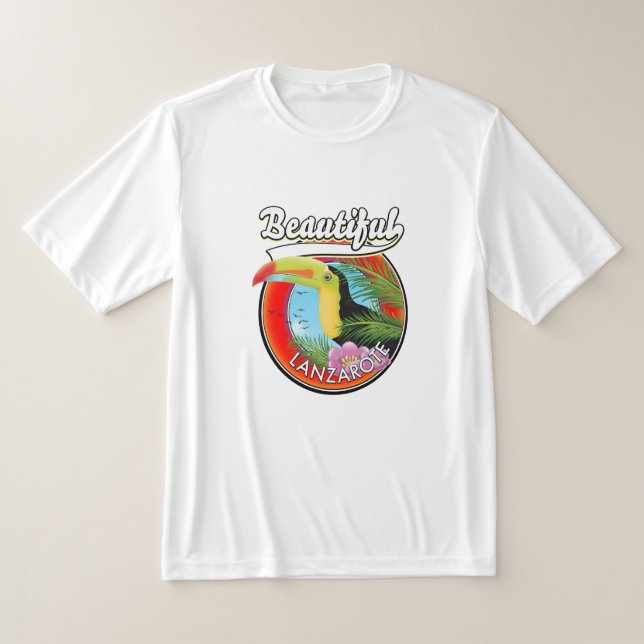 Vacker Lanzarote-reselapp. T Shirt (Laydown)
