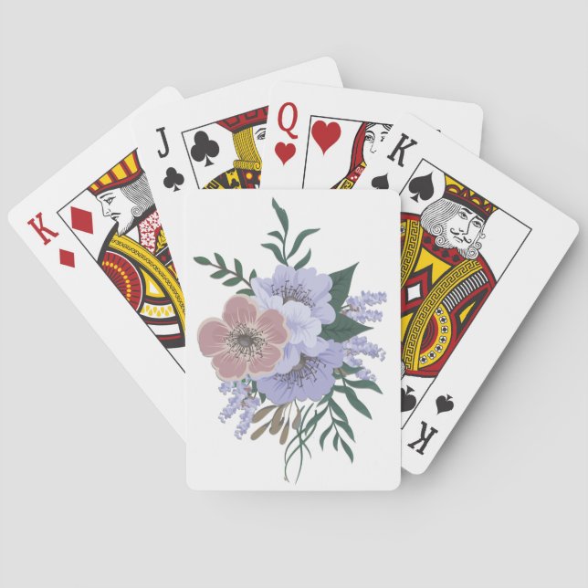 Vacker lavendel i bukett  casinokort (Baksidan)