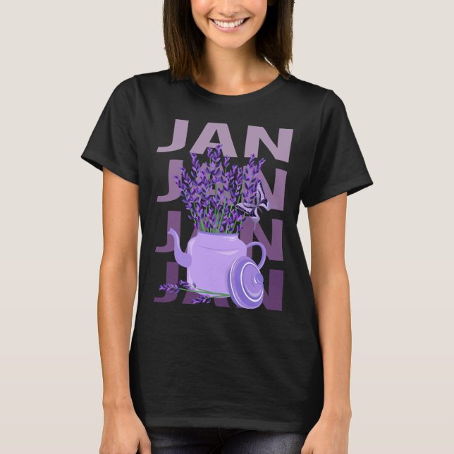 Vacker Lavendel - Jan Namn T Shirt (Framsida)