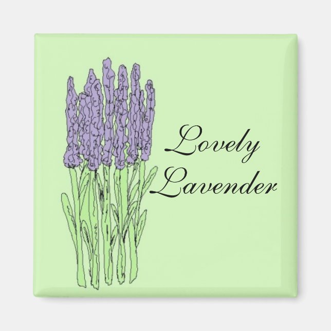 Vacker Lavendel Magnet (Framsidan)