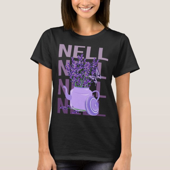 Vacker Lavendel - Nell Namn T Shirt (Framsida)