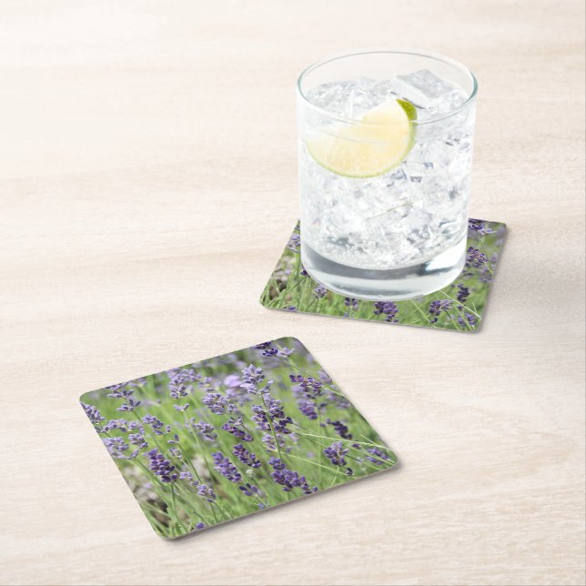 Vacker Lavendel Underlägg Papper Kvadrat (Insitu)