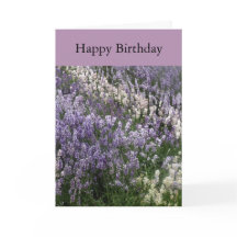 Vacker Lavender Grattis på födelsedagen Card