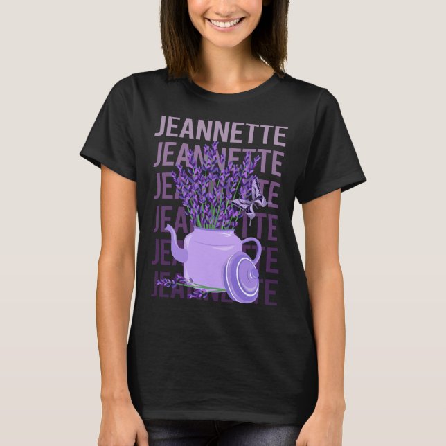 Vacker Lavender - Jeannette Namn T Shirt (Framsida)