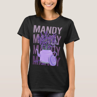 Vacker Lavender - Mandy Namn T Shirt