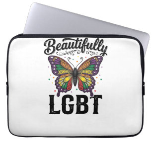 Vacker LGBT Fjäril Vintage Pride Tröja_1 Laptop Fodral