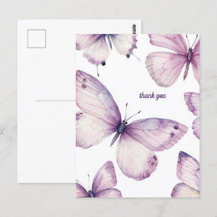 Vacker Lila Butterflies TACK Vykort