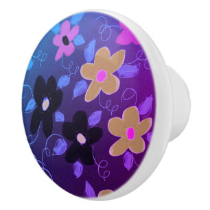 Vacker Lila Inblandat skåp Drag Knopp