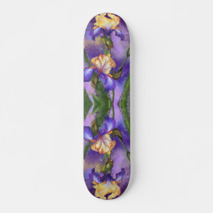 Vacker Lila Iris Flower Skateboard