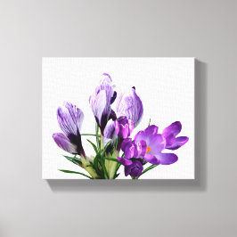 Vacker lila krokus blommodern digital blomma  canvastryck