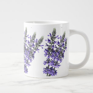 Vacker lila lavendel ört blomma på keramik jumbo mugg