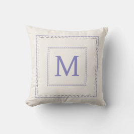 Vacker lila monogram kudde