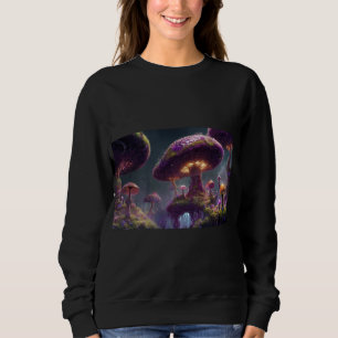 vacker lila svamp t shirt