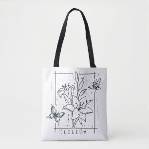 Vacker Lily Flowers Tygkasse